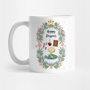 Happy Passover Festival Traditional Symbols Pesach Seder Decoration Mug